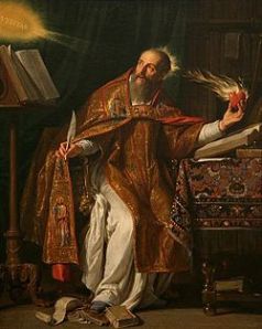 Augustine by Champaigne (that's his own burning heart he's holding; what does your heart burn for?)